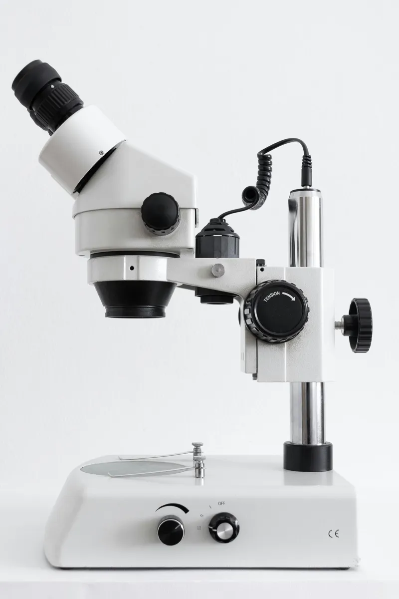Stereo Microscope with LED Illumination and Stand